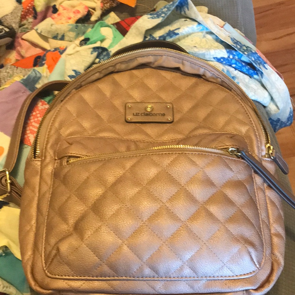 Rose gold  Liz Claiborne purse backpack